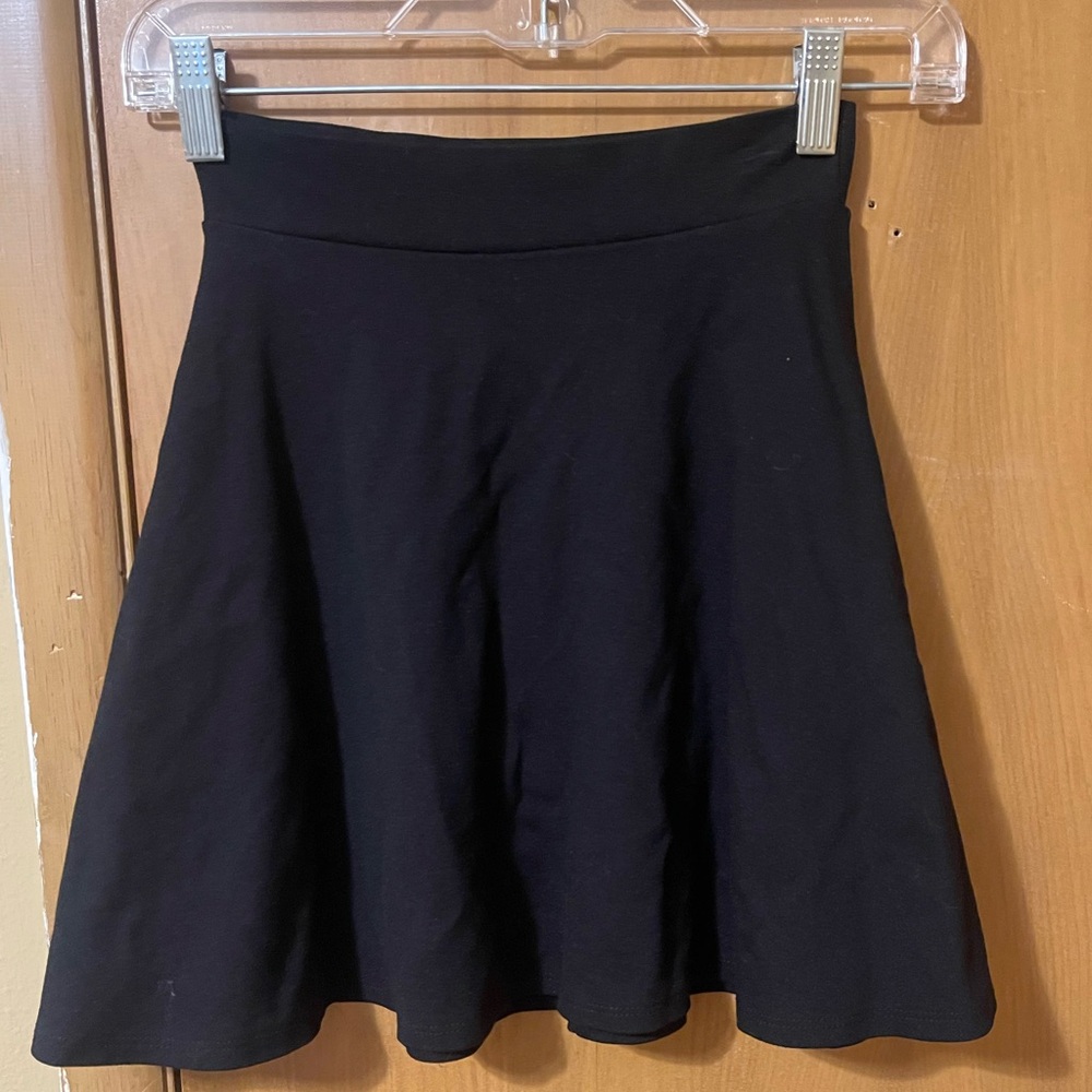 Charlotte Russe Black Skater Mini Skirt